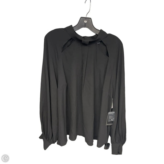 Blouse Long Sleeve By Elodie In Black, Size: 20