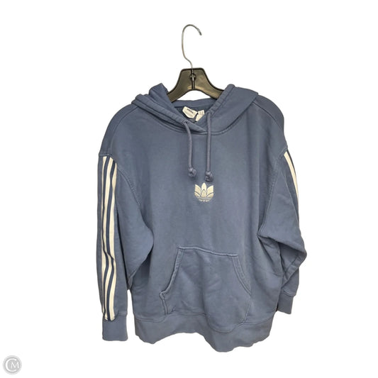 Athletic Sweatshirt Hoodie By Adidas In Blue, Size: Xs