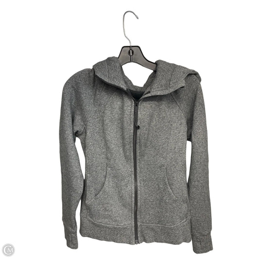 Athletic Jacket By Lululemon In Grey, Size: 6