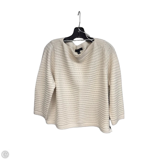 Sweater By Ann Taylor In Cream, Size: L