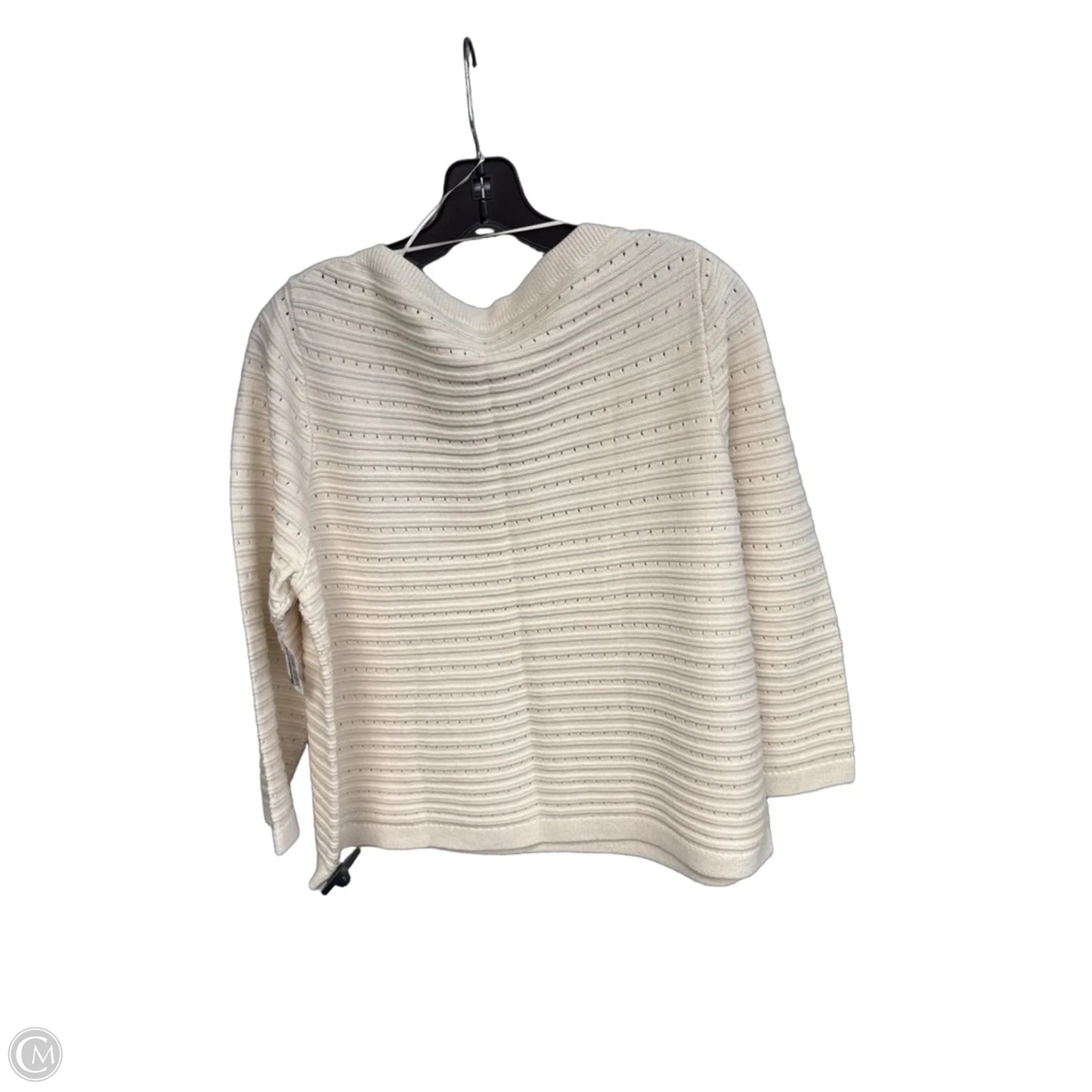 Sweater By Ann Taylor In Cream, Size: L