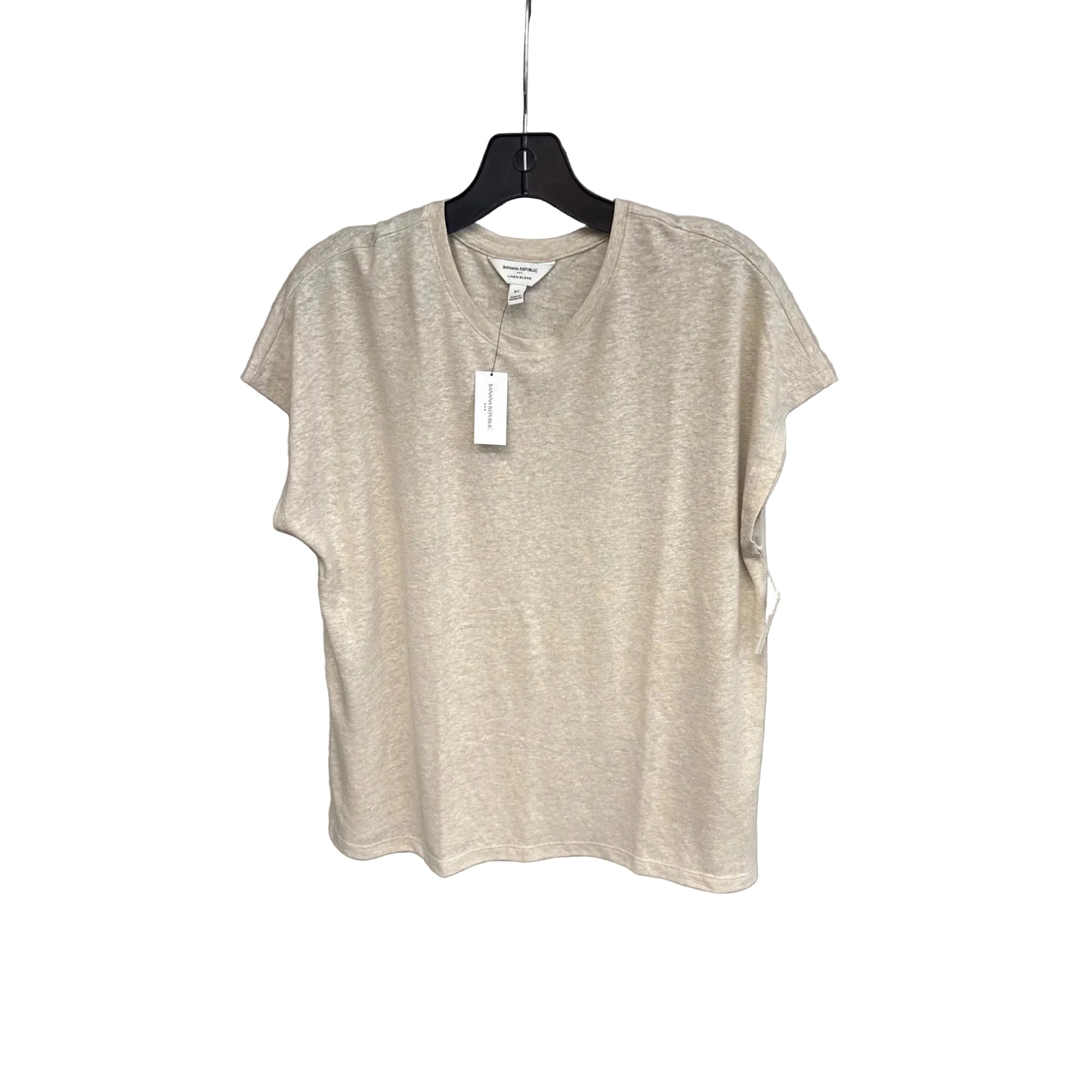 Top Short Sleeve By Banana Republic In Beige, Size: Xl