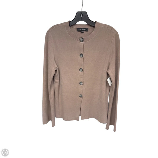 Sweater Cardigan By Loft In Brown, Size: L