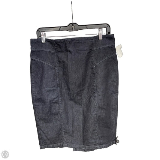 Skirt Midi By Ann Taylor In Blue Denim, Size: 12