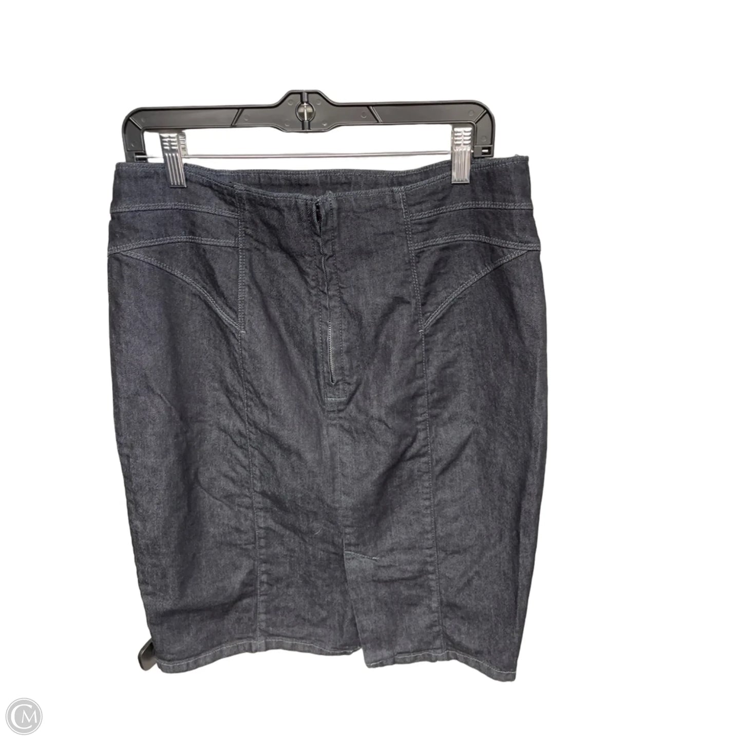 Skirt Midi By Ann Taylor In Blue Denim, Size: 12