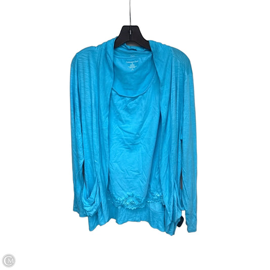 Cardigan By Coldwater Creek In Aqua, Size: M