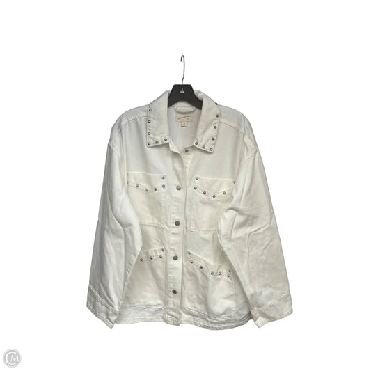 Jacket Denim By Universal Thread In White Denim, Size: M