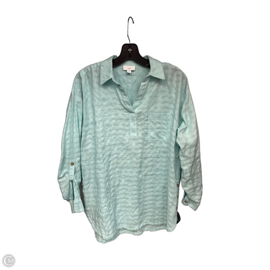 Tunic Long Sleeve By J. Jill In Aqua, Size: Xs