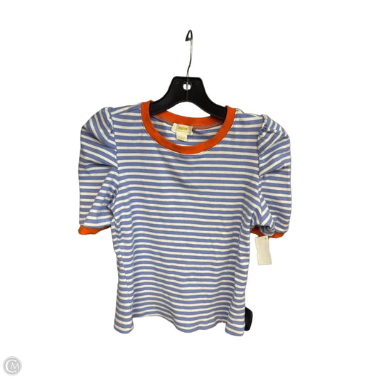 Top Short Sleeve By Maeve In Blue & Orange, Size: M
