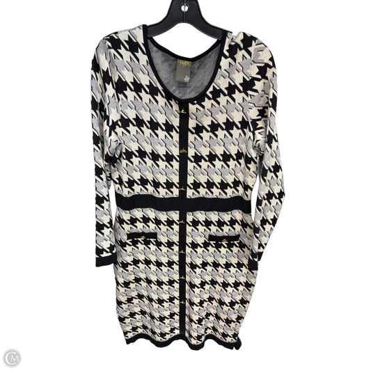 Dress Sweater By Taylor In Black & Cream, Size: Xl