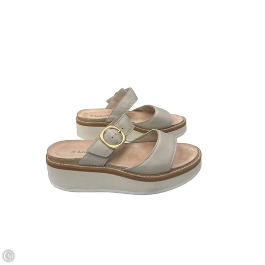 Sandals Heels Wedge By Naot In Beige, Size: 8