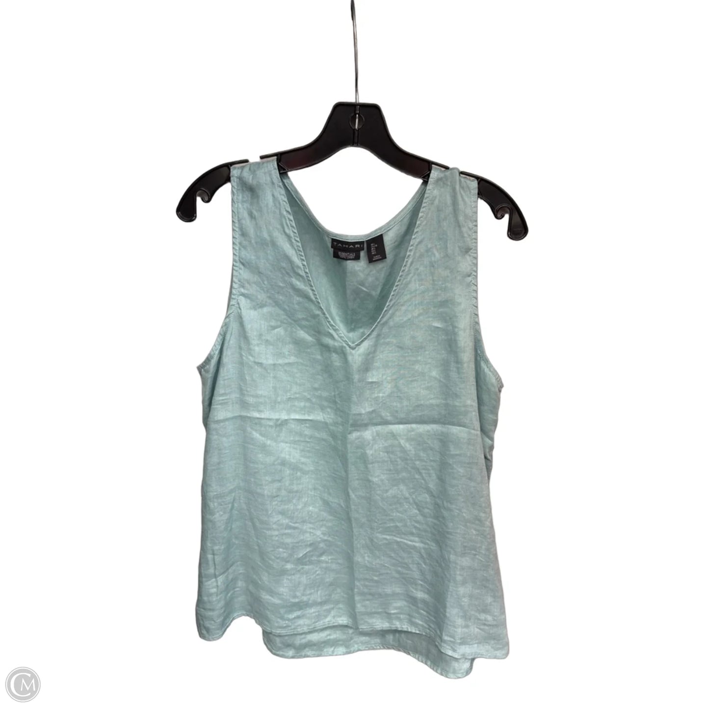 Top Sleeveless By Tahari In Blue, Size: L
