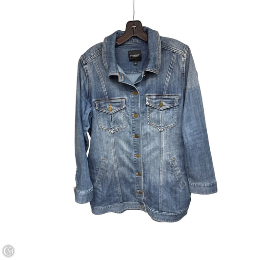 Jacket Denim By Liverpool In Blue Denim, Size: L