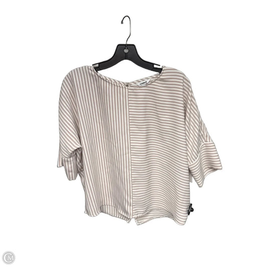 Top Short Sleeve By Express In Striped Pattern, Size: S