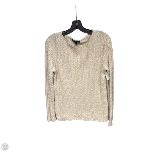 Sweater By Lauren By Ralph Lauren In Beige, Size: Xl