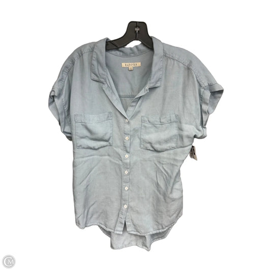 Top Short Sleeve By Harper In Blue, Size: S
