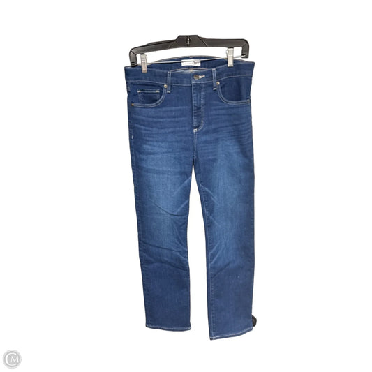 Jeans Straight By Loft In Blue Denim, Size: 6