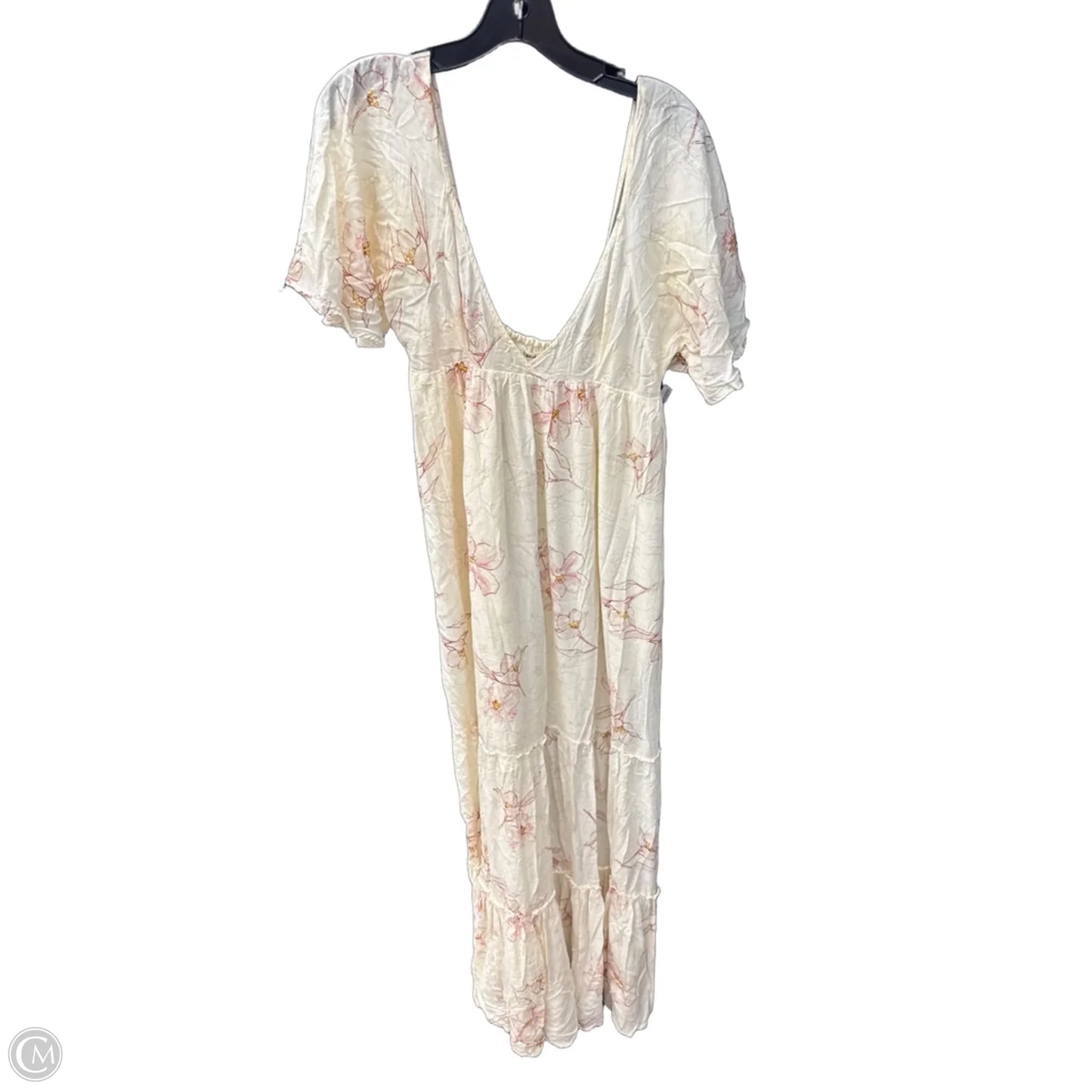 Dress Casual Maxi By Billabong In Cream & Pink, Size: M