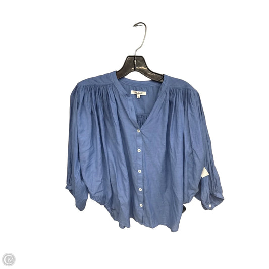Top 3/4 Sleeve By Madewell In Blue, Size: Xs