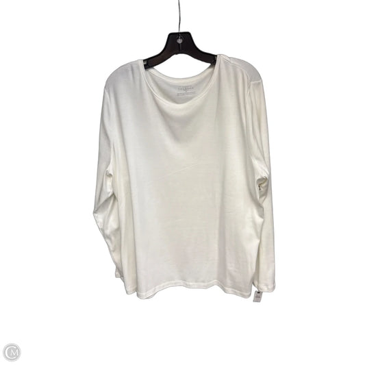 Top Long Sleeve By Talbots In White, Size: 3x