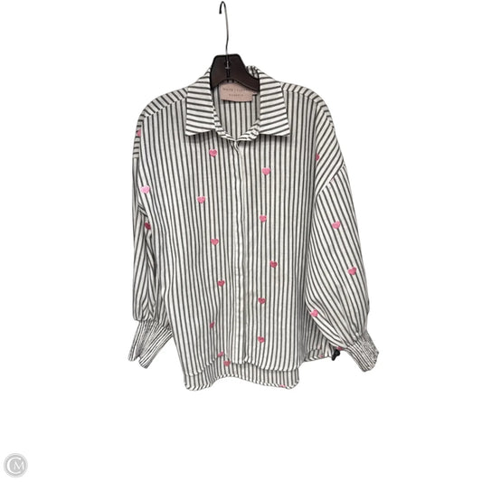 Top Long Sleeve By Clothes Mentor In Striped Pattern, Size: M
