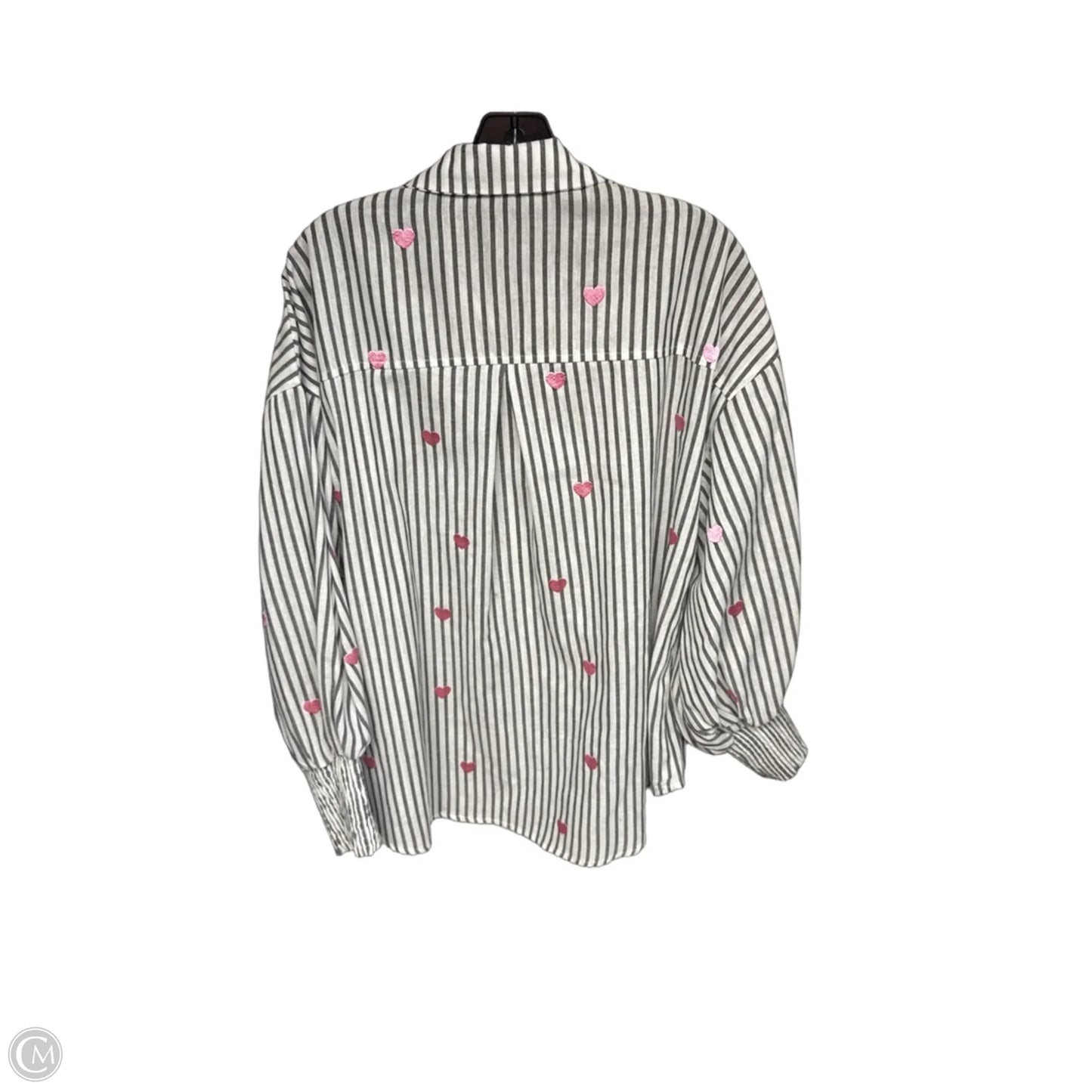 Top Long Sleeve By Clothes Mentor In Striped Pattern, Size: M