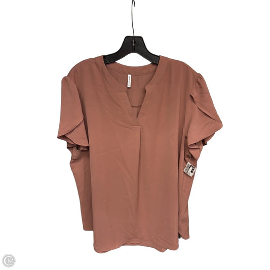 Top Short Sleeve By Clothes Mentor In Mauve, Size: 2x