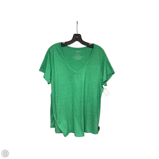 Top Short Sleeve By Torrid In Green, Size: 2x