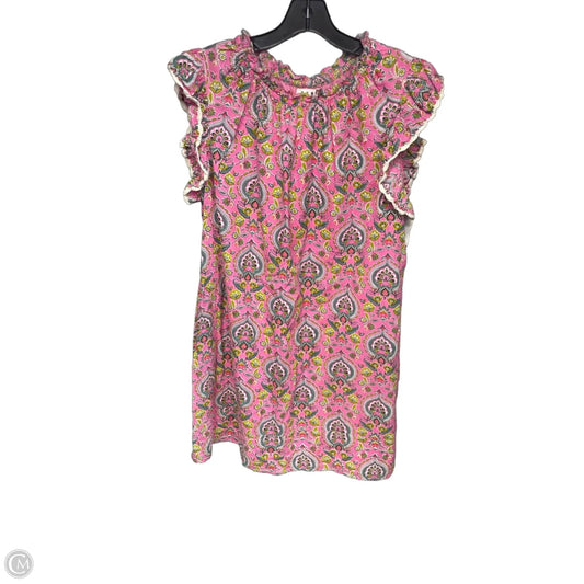 Dress Casual Midi By Thml In Green & Pink, Size: L