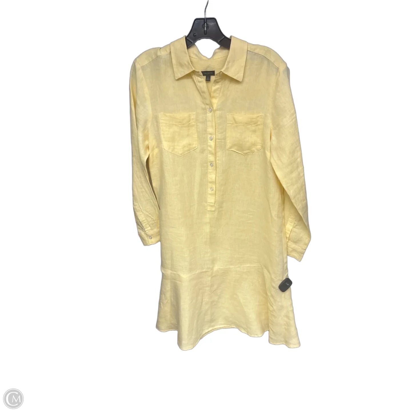 Dress Casual Midi By Talbots In Yellow, Size: Xl