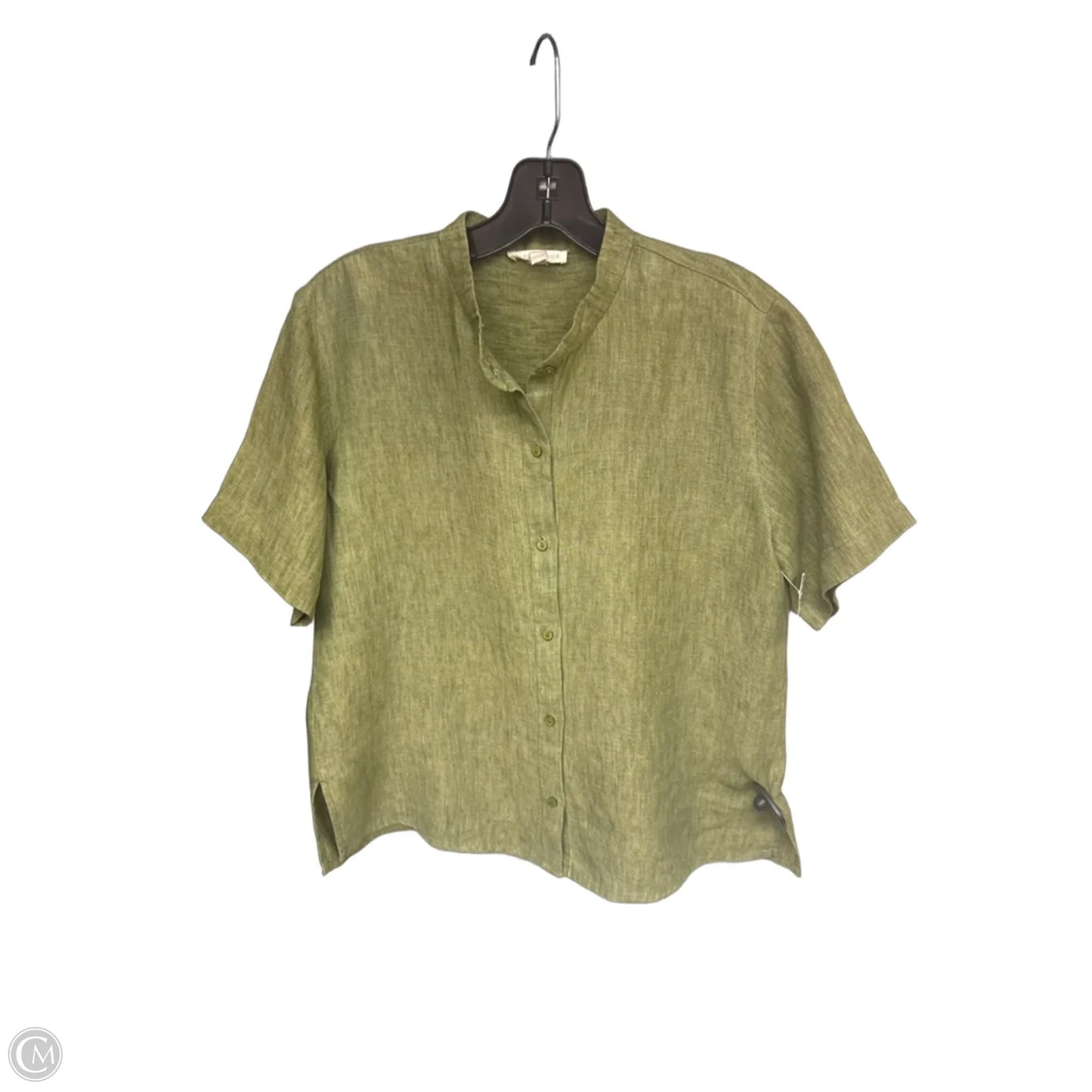 Top Short Sleeve By Eileen Fisher In Green, Size: Xxs