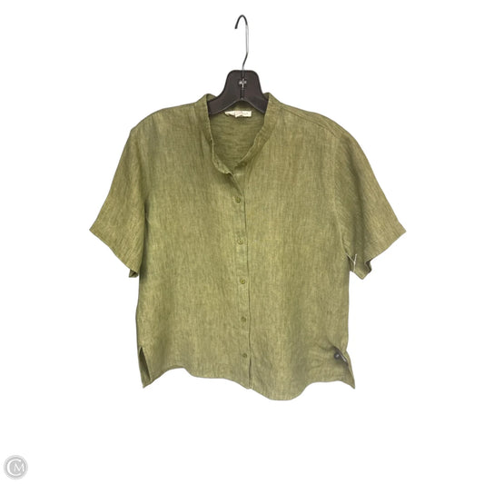 Top Short Sleeve By Eileen Fisher In Green, Size: Xxs
