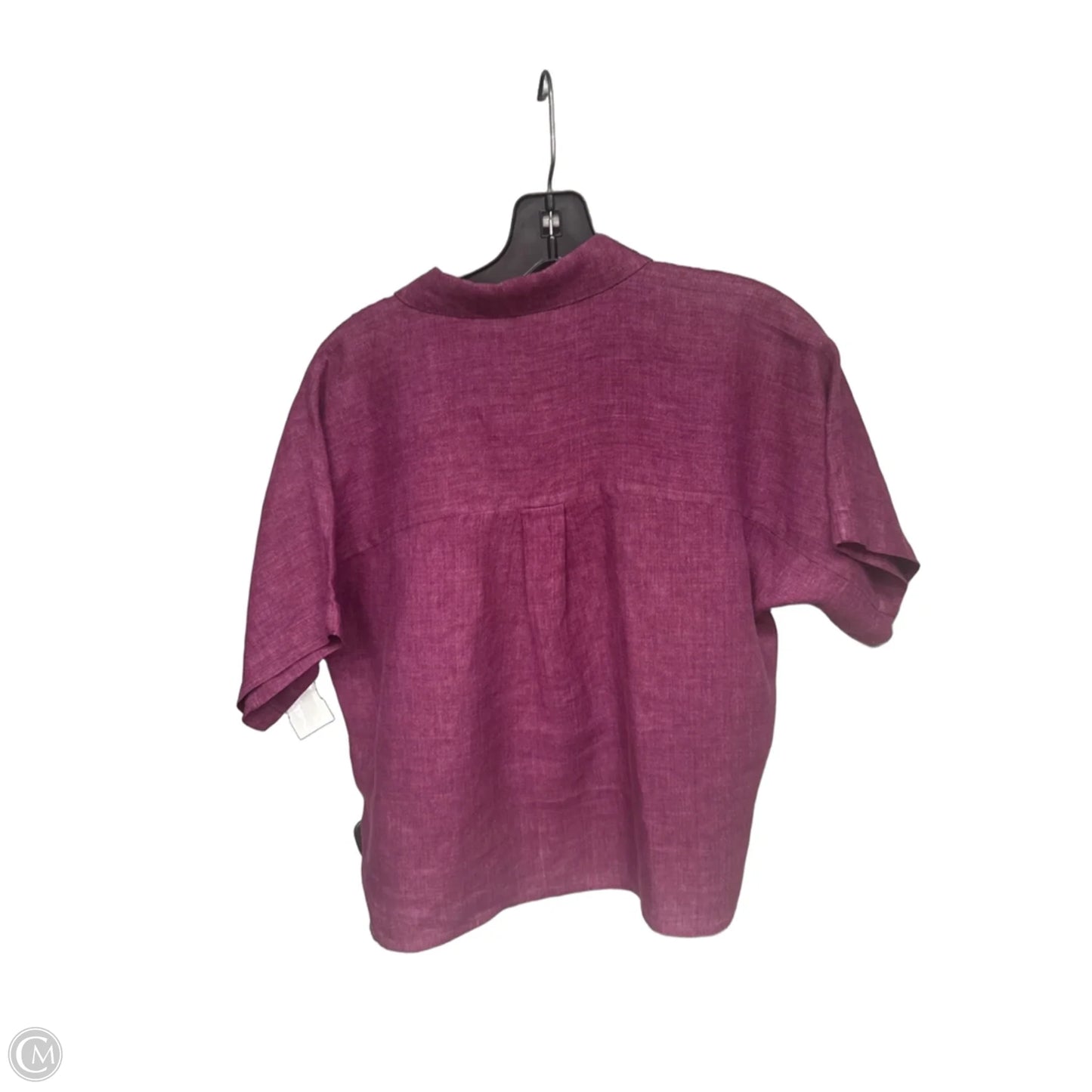 Top Short Sleeve By Eileen Fisher In Purple, Size: Xs