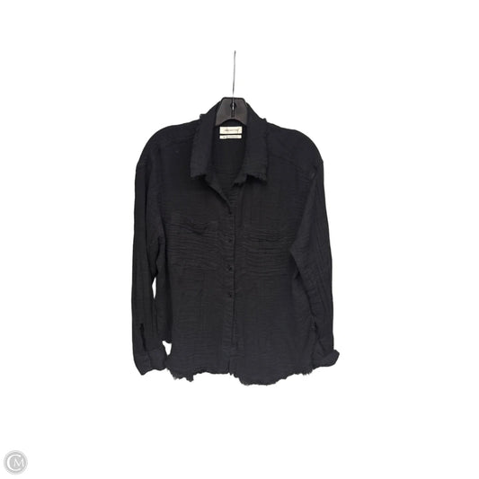 Top Long Sleeve By Urban Outfitters In Black, Size: S