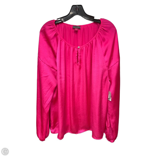 Top Long Sleeve By Vince Camuto In Pink, Size: Xl
