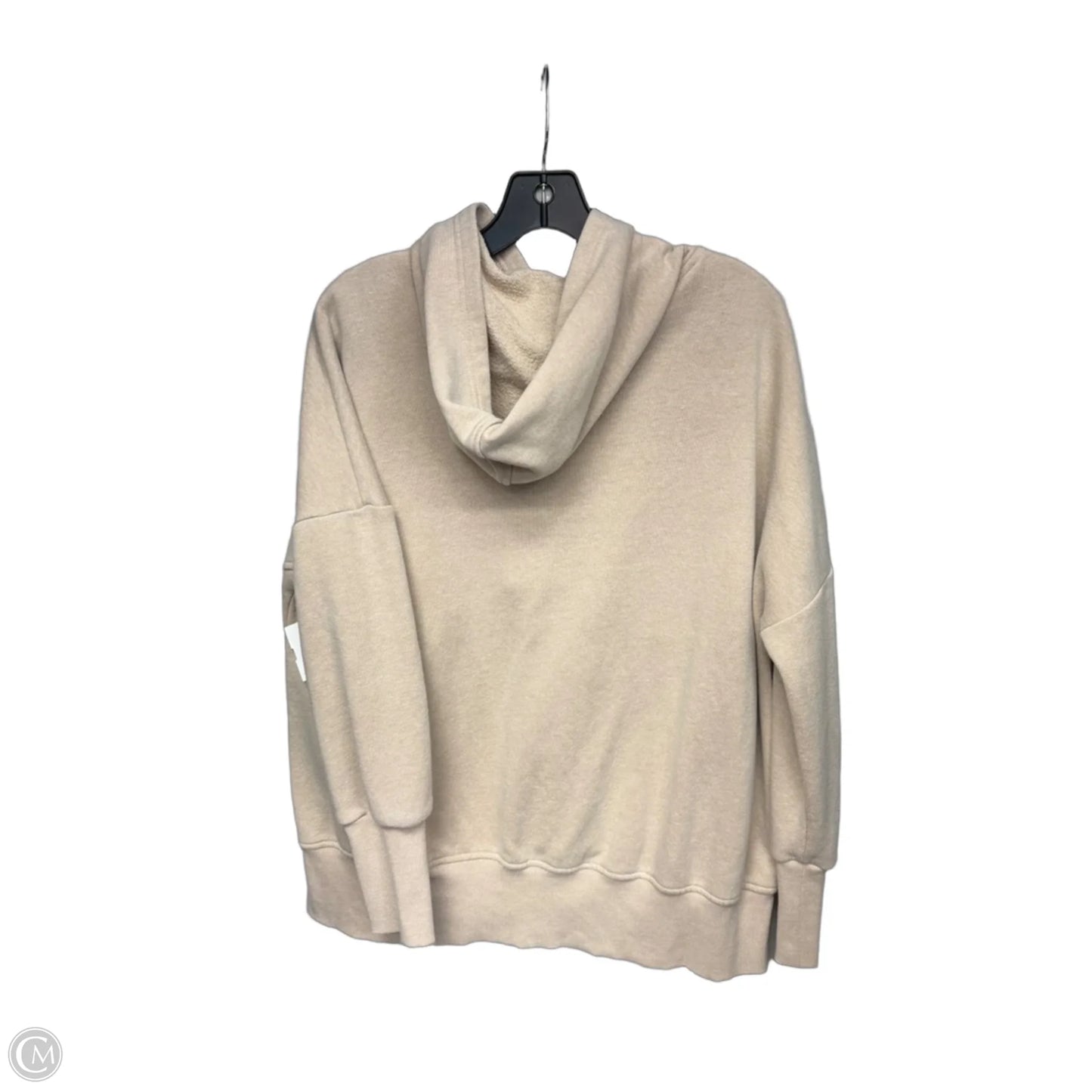 Sweatshirt Hoodie By Zenana In Beige, Size: M