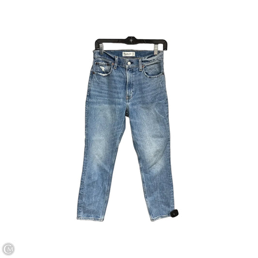 Jeans Straight By Abercrombie And Fitch In Blue Denim, Size: 4