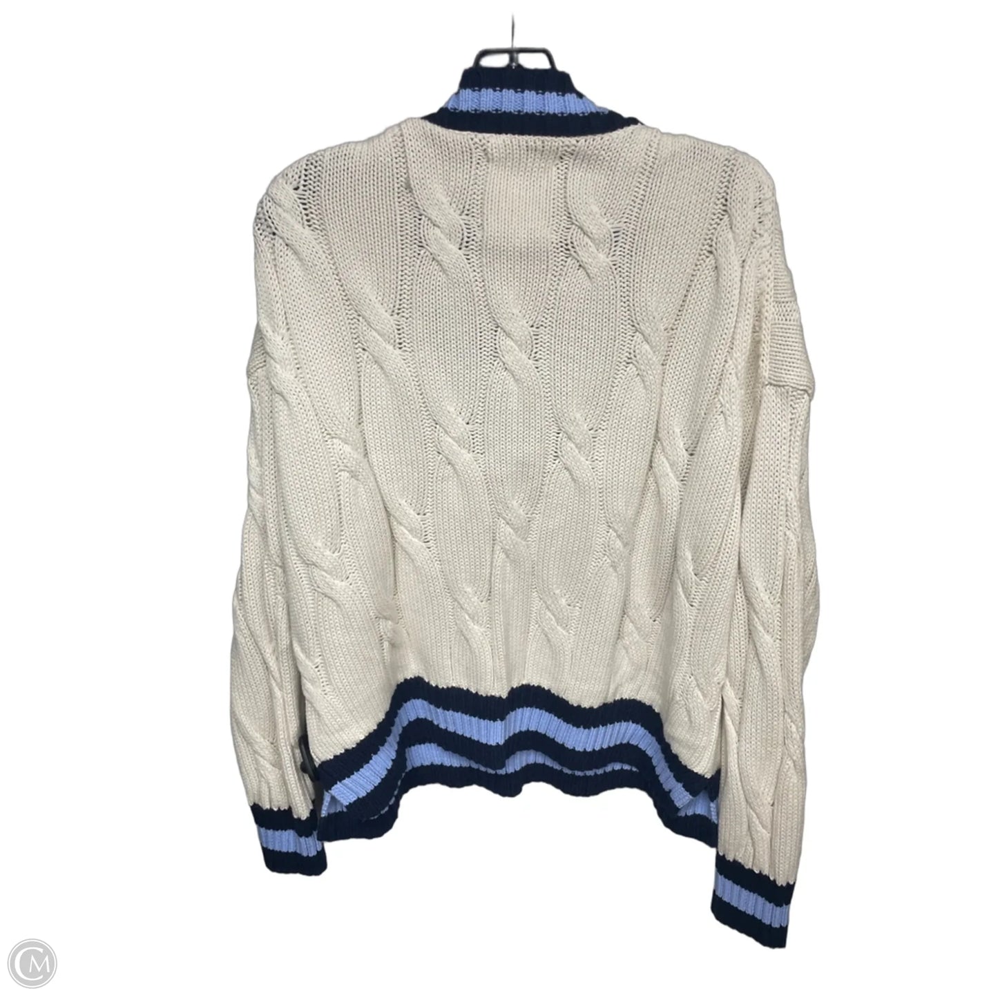 Sweater By Aerie In Blue & Cream, Size: Xl