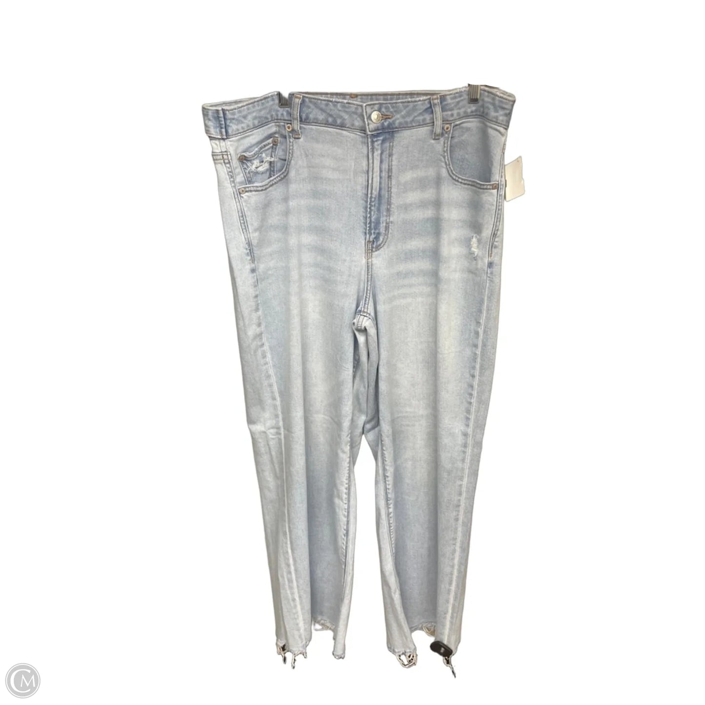 Jeans Wide Leg By American Eagle In Blue Denim, Size: 14