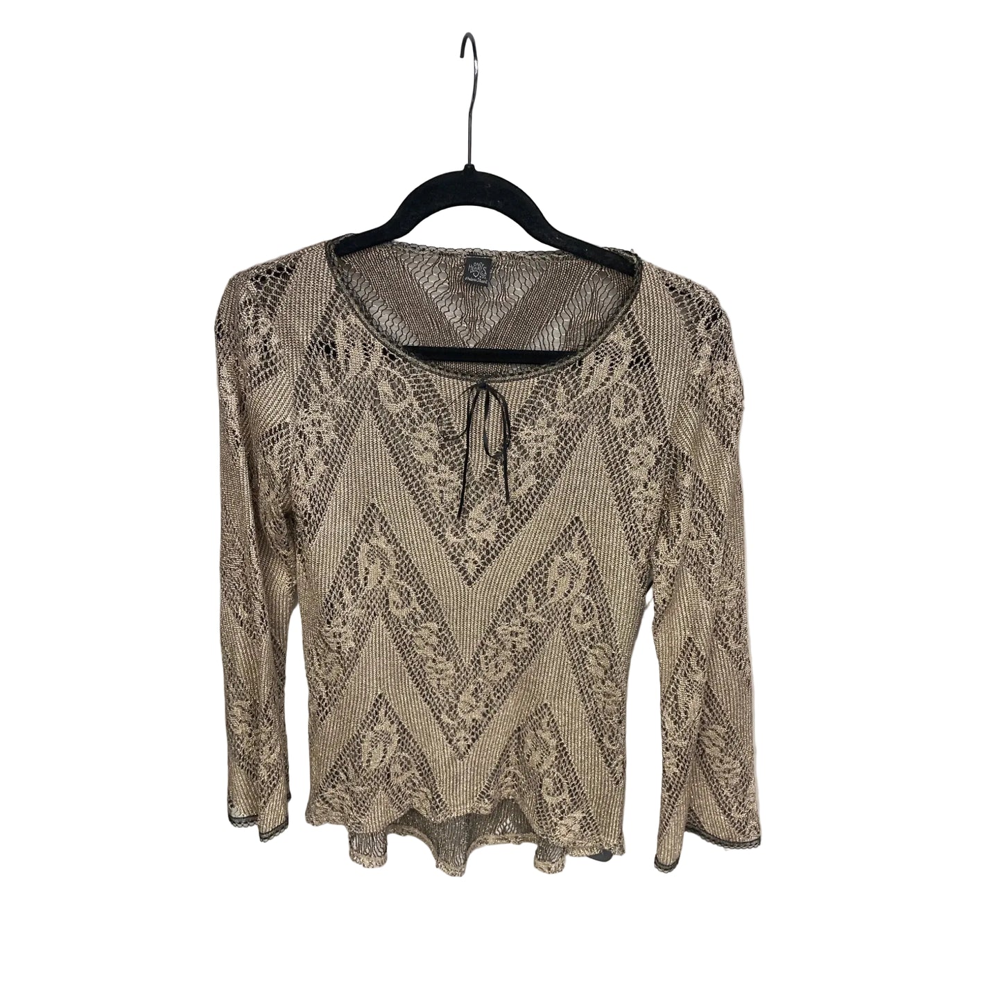 Top Long Sleeve By Only Hearts In Gold, Size: S
