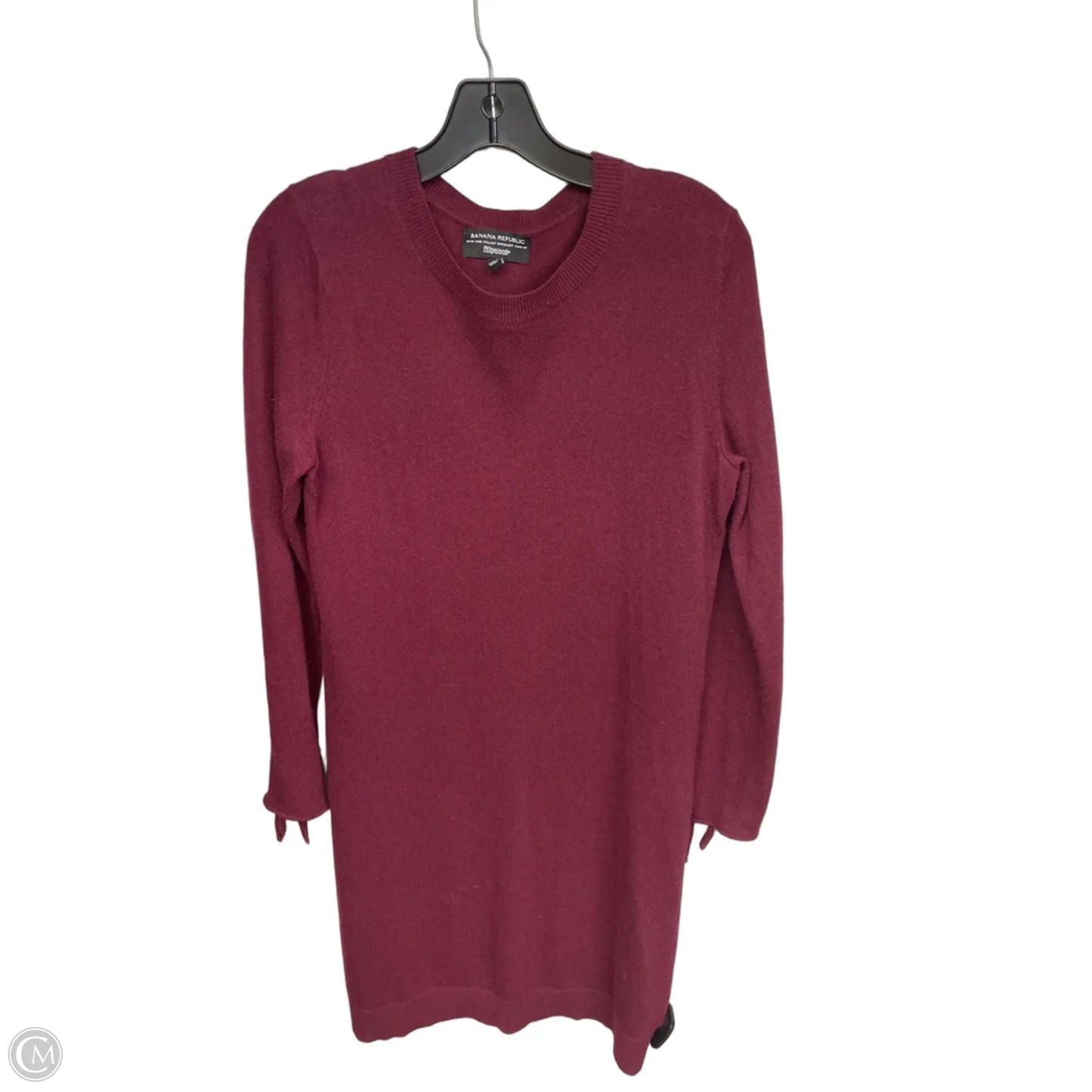 Dress Sweater By Banana Republic In Maroon, Size: M