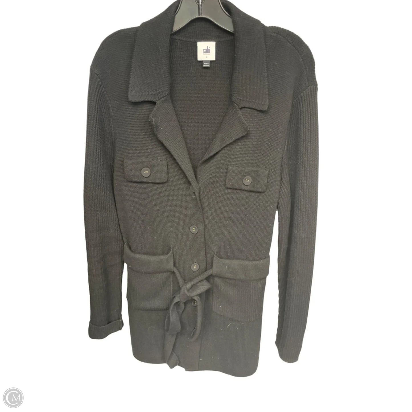 Sweater Cardigan By Cabi In Black, Size: L