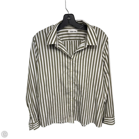 Top Long Sleeve By Lands End In Striped Pattern, Size: 12p