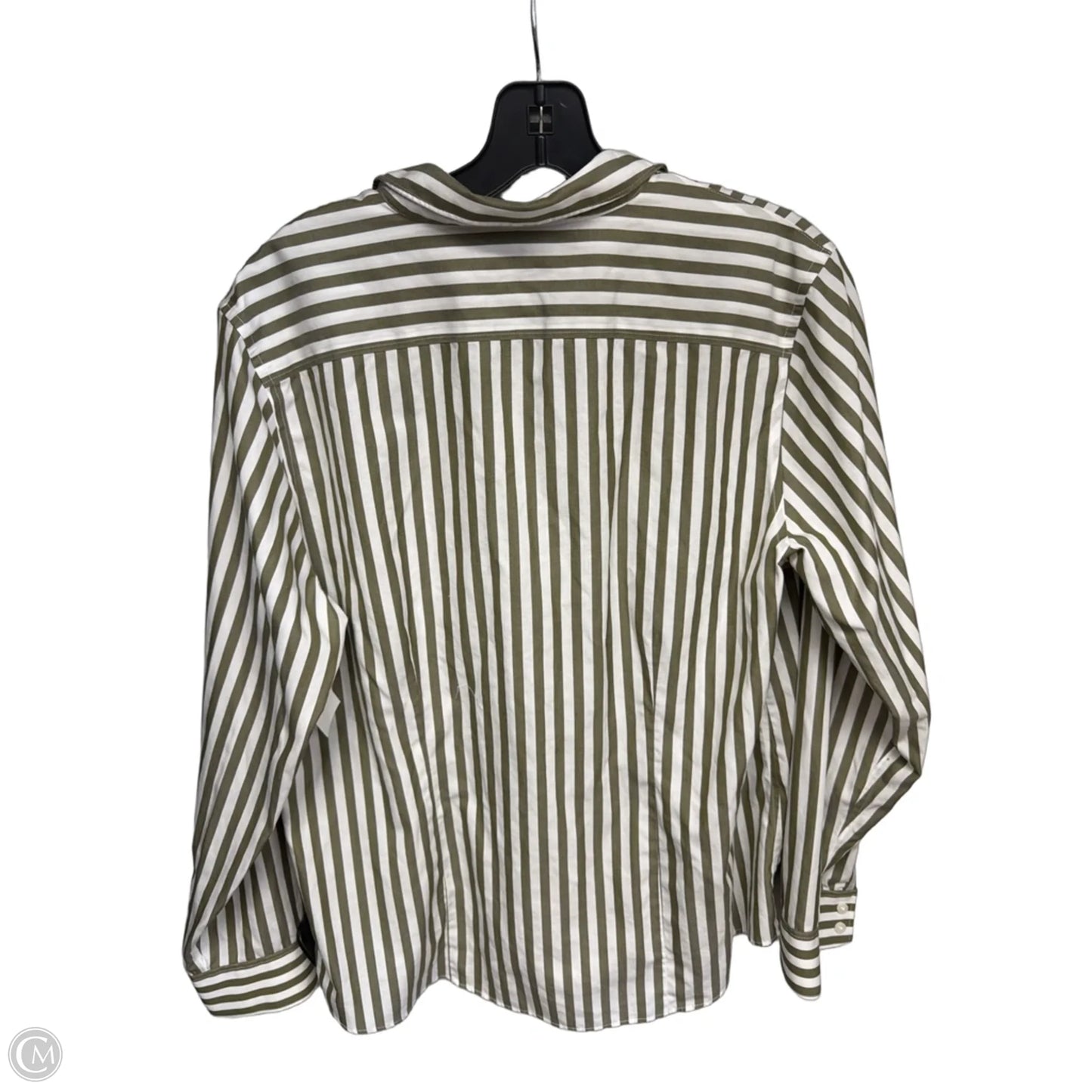 Top Long Sleeve By Lands End In Striped Pattern, Size: 12p