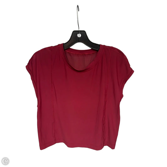 Athletic Top Short Sleeve By Athleta In Red, Size: S