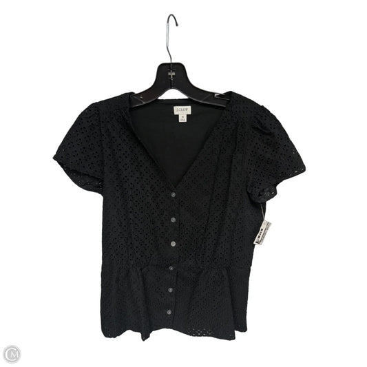 Top Short Sleeve By J. Crew In Black, Size: 6