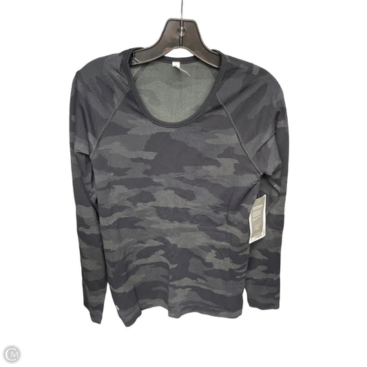 Athletic Top Long Sleeve Crewneck By Athleta In Camouflage Print, Size: M