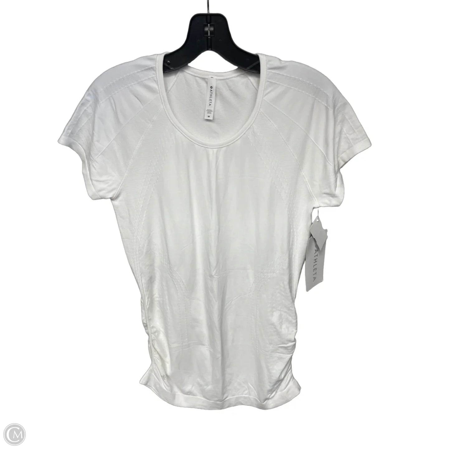 Athletic Top Short Sleeve By Athleta In White, Size: M