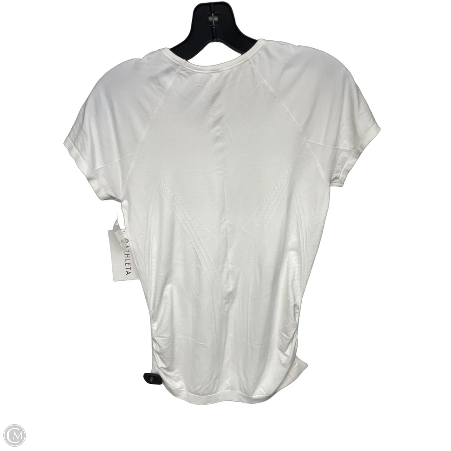 Athletic Top Short Sleeve By Athleta In White, Size: M