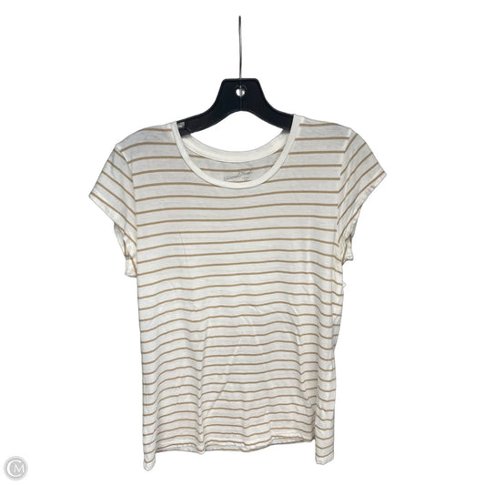 Top Short Sleeve By Universal Thread In Striped Pattern, Size: M